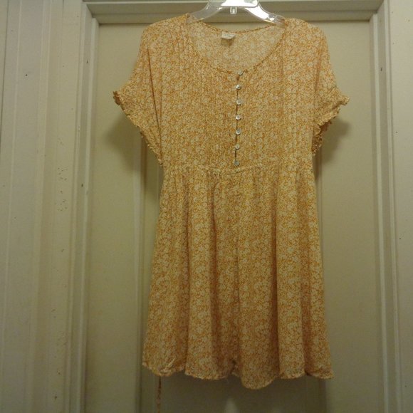 BOHO MUSTARD & FLOWERS BUY TOGETHER COUNTRY DRESS M/L - Picture 1 of 7